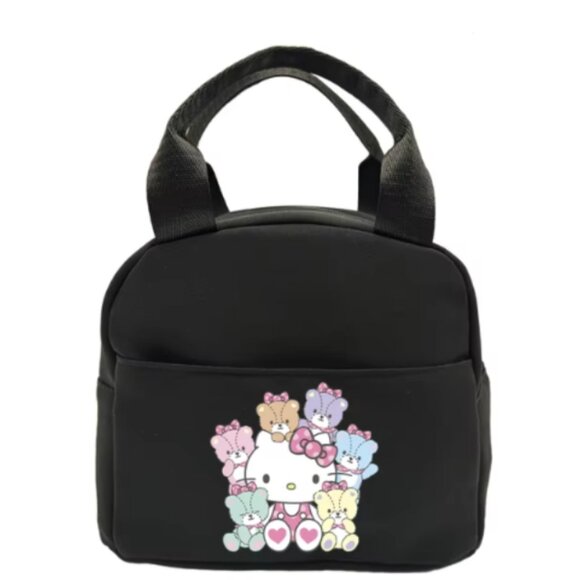 New Hello Kitty & Teddy Bears Insulated Lunch Bag Cute & Functional Work, Travel - Picture 1 of 4